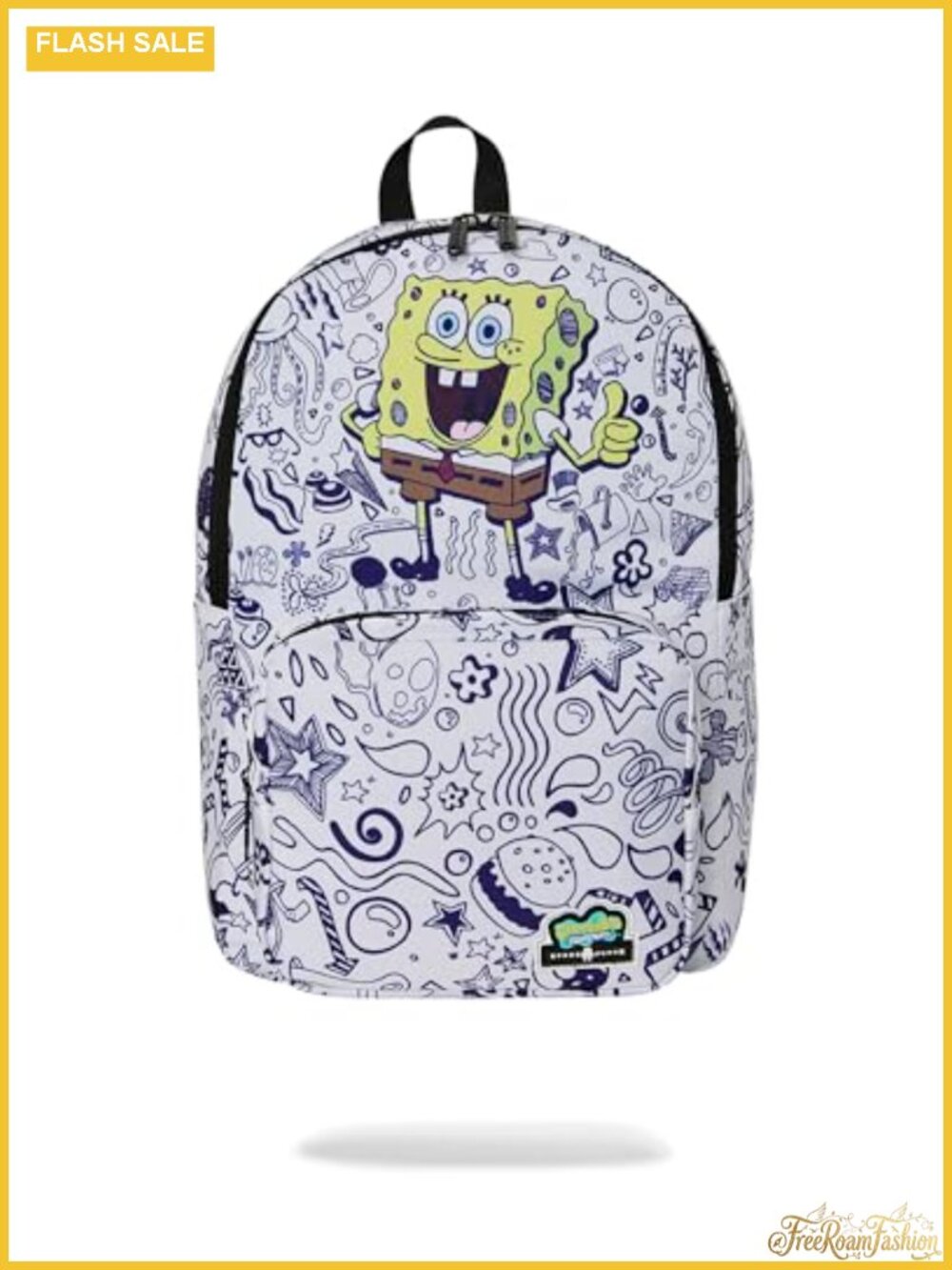 SpongeBob Large Water-Resistant Laptop Backpack with Padded Straps